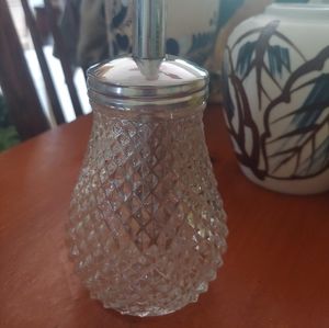 Vintage Glass Sugar Dispenser Grace Diamond Point glass